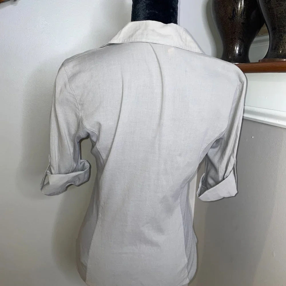James Perse Contrast Ribbed Surplus Shirt - Picture 3 of 5